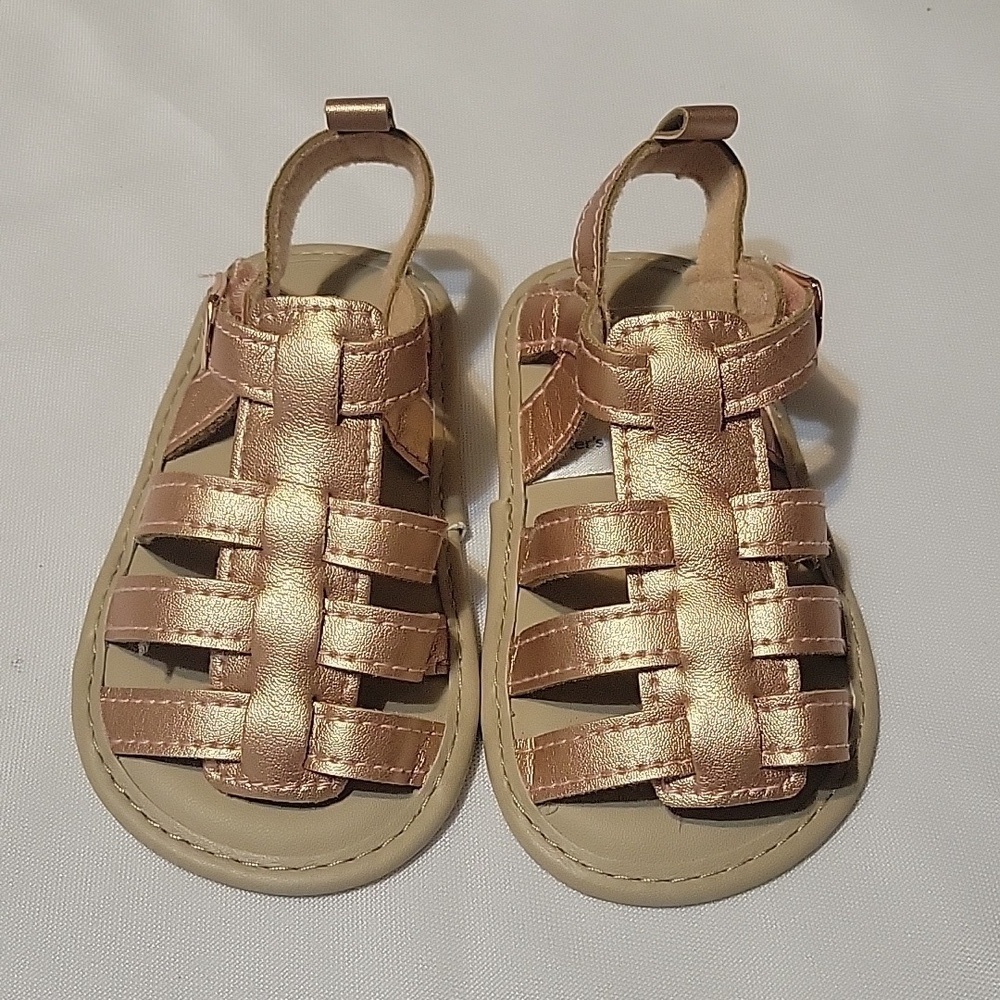 Carter's Metallic Baby Girl Sandals 6-9 Months